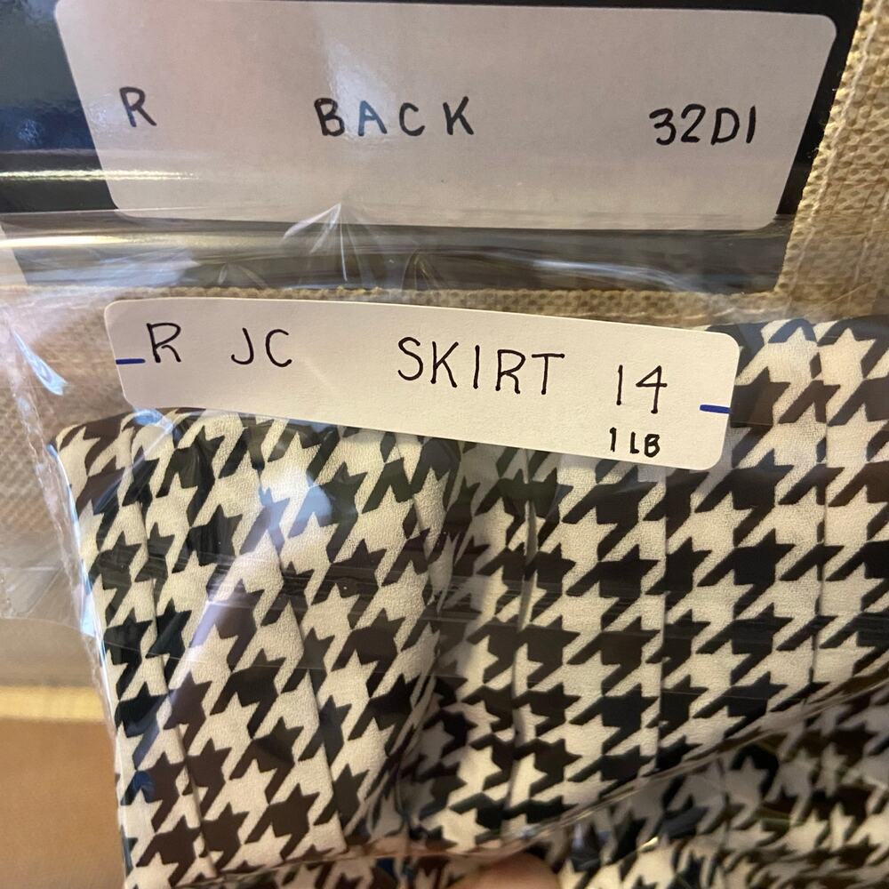 J. Crew Pleated Houndstooth Print Full Skirt Size 14 - Picture 7 of 7